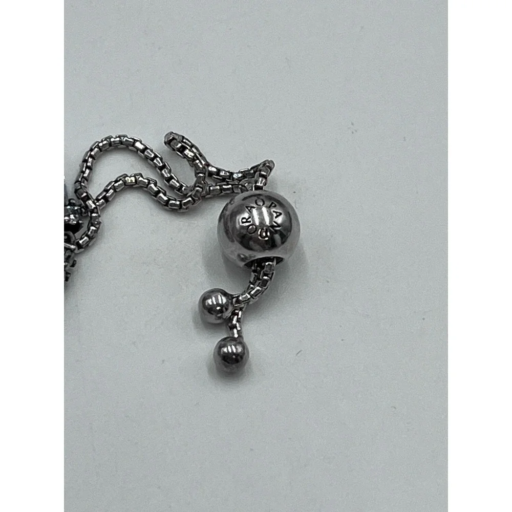 Pandora Glacial Beauty Sliding Bracelet Bolo (Item #597558CZ) Baguette Adj
